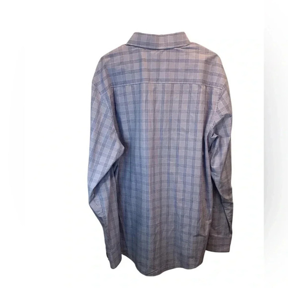 James Tattersall Mens XL 17/17.5 Blue White Pink Check Print Button up Shirt L/S - Picture 2 of 5